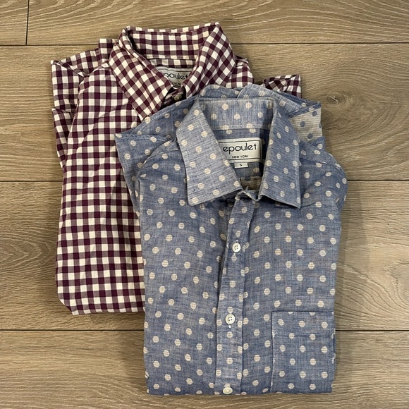 Pair of Epaulet long sleeve button downs - Picture 2 of 5